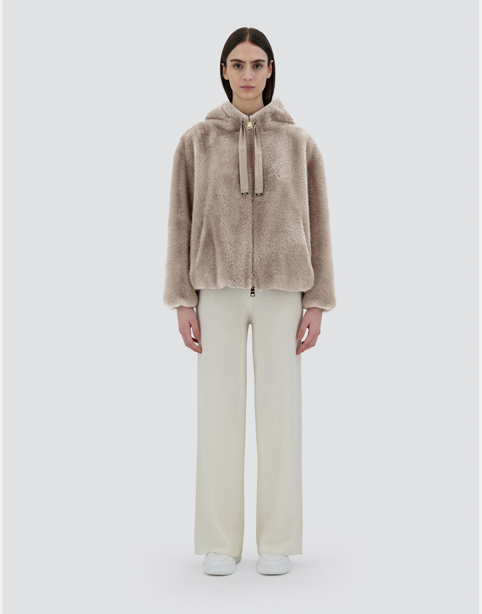 Zara faux fur sweatshirt outlet