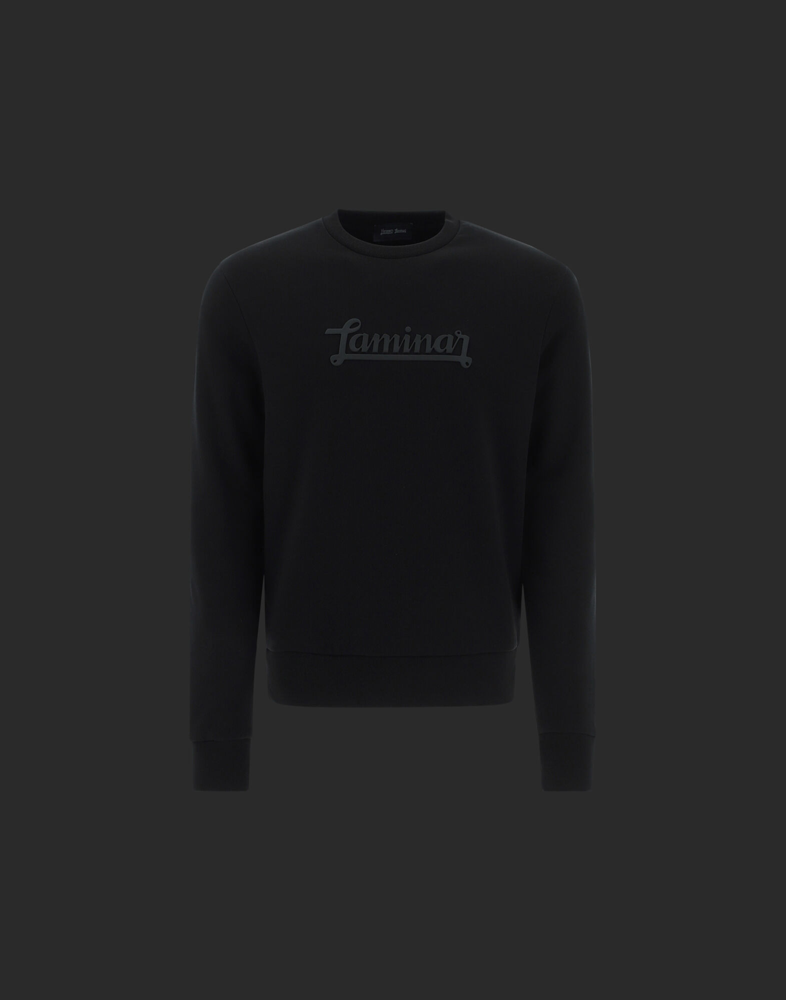 CREW NECK SWEATSHIRT WITH BICOLOR LAMINAR LOGO