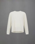 Herno LAMINAR SWEATSHIRT IN WAFFLE JERSEY White/Silver JG00062UL560331001