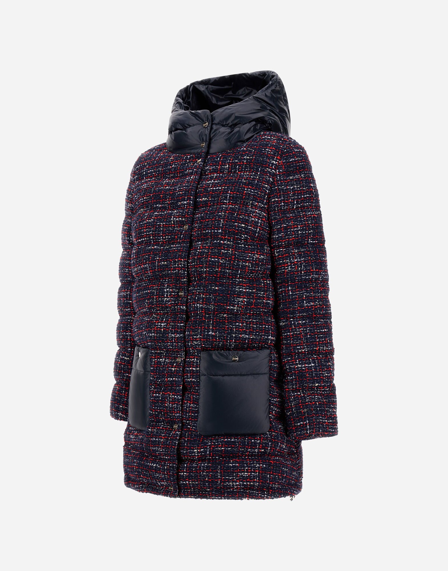 レディース オペレイテッドツイード&ナイロンウルトラライト コート