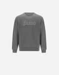 Herno COTTON SWEATSHIRT WITH EMBROIDERY Grey JG0001U500179410