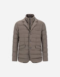 Herno BLAZER IN ARENDELLE AND MONOGRAM Dark Taupe PI001177U12414Z2700