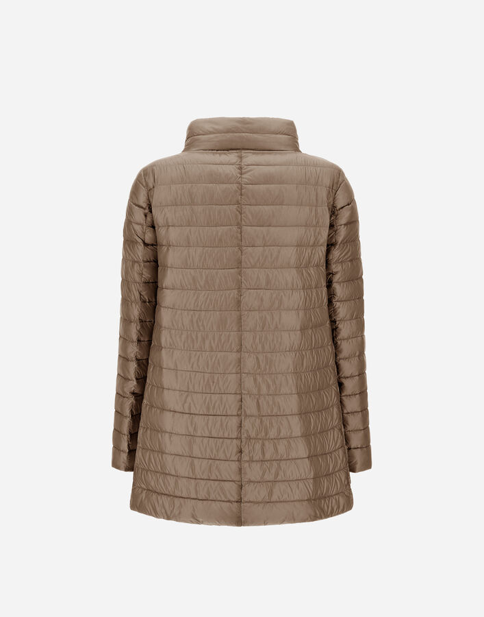 Herno REVERSIBLE A-SHAPE JACKET IN NYLON ULTRALIGHT Dove Grey/Chantilly PI1234D12017Z2619
