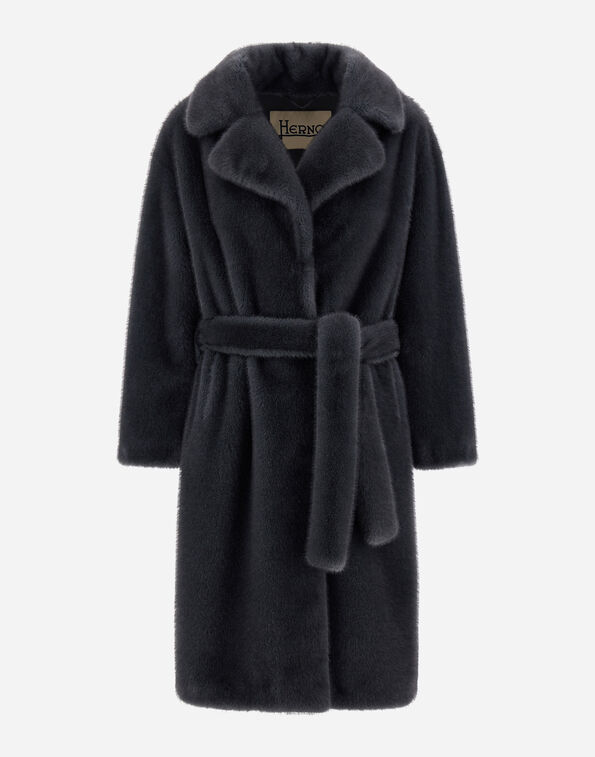 Herno MELANGE ALTERNATIVE MINK FUR COAT Grey CA000582D127399480