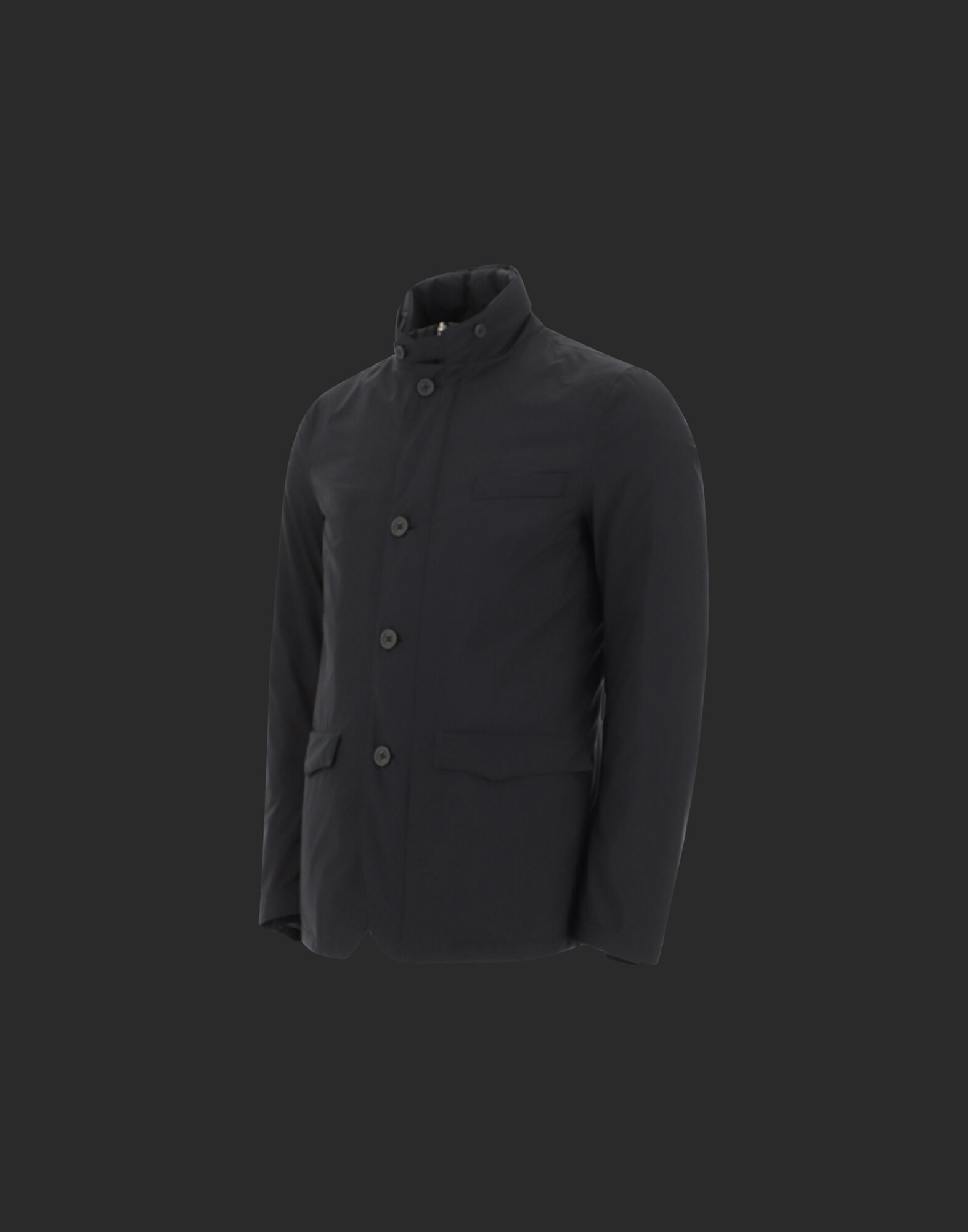 メンズ GIACCA IMBOTTITA PIUMA HERNO LAMINAR UOMO ブラック