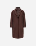 Herno RESORT COAT IN FELTED WOOL & NYLON ULTRALIGHT Dark Chocolate PI00153DR333728810
