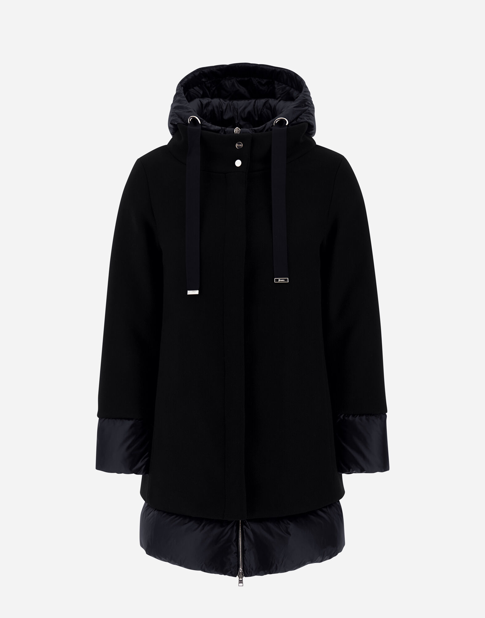 CHAQUETA DE CORTE ACAMPANADO DE ECOWOOL Y NYLON ULTRALIGHT en Negro de Mujer Herno