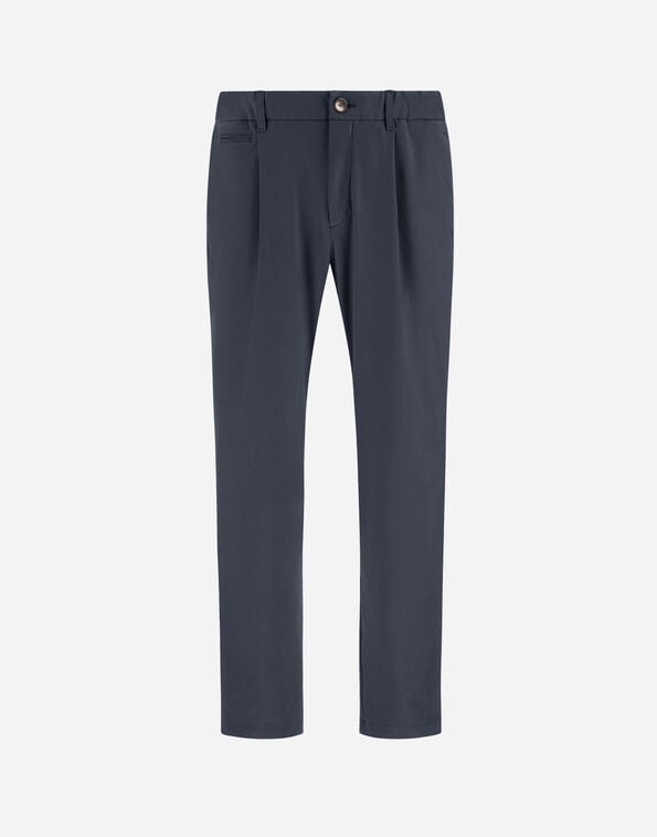 Herno TROUSERS IN SUEDE EFFECT AND CHANGING NYLON Resort Blue PT0002UNW124549209