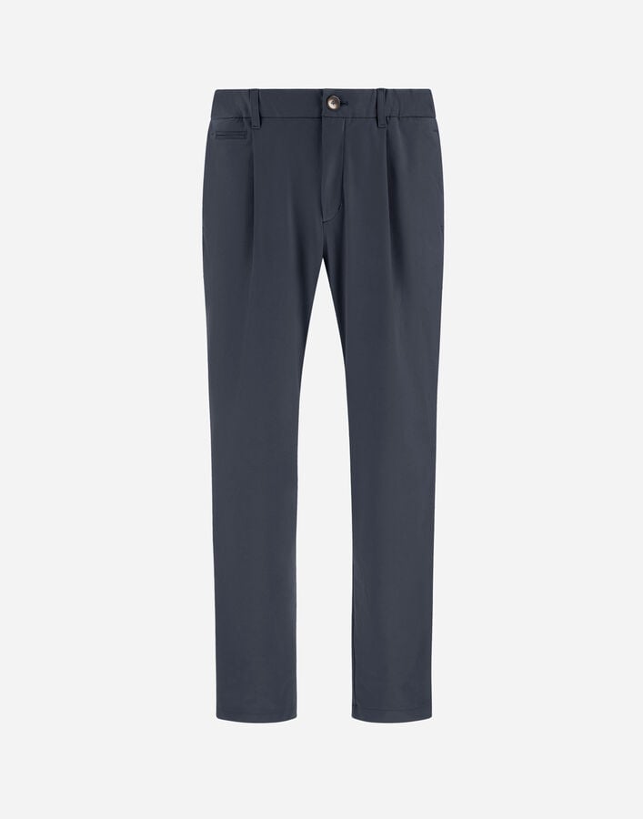 Herno TROUSERS IN SUEDE EFFECT AND CHANGING NYLON Resort Blue PT0002UNW124549209