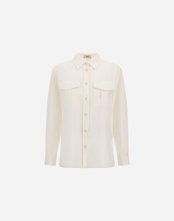 Herno SHIRT IN LIGHT STRETCH WOOLLY Ivory CM000048D128081200