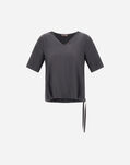 Herno RESORT T-SHIRT IN MELANGE FLANNEL Iron BL00015DR126529487