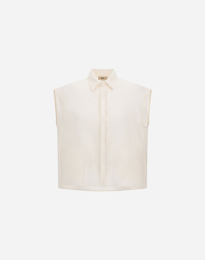 Herno VEST IN NEW LINEN White CM000049D17105Z1000