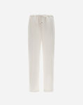 Herno RESORT TROUSERS IN NEW LINEN White PT00040DR17105Z1000