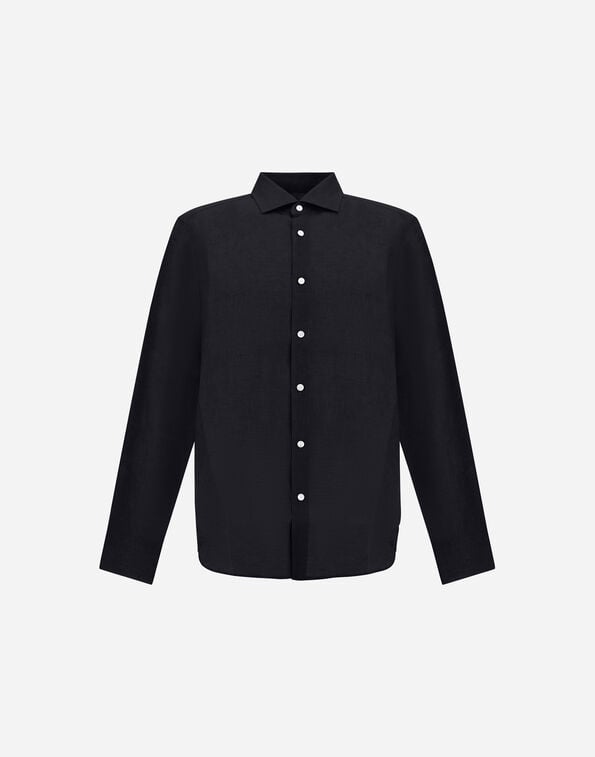 Herno SHIRT IN SUMMER LINEN Navy Blue CM000030U171589200
