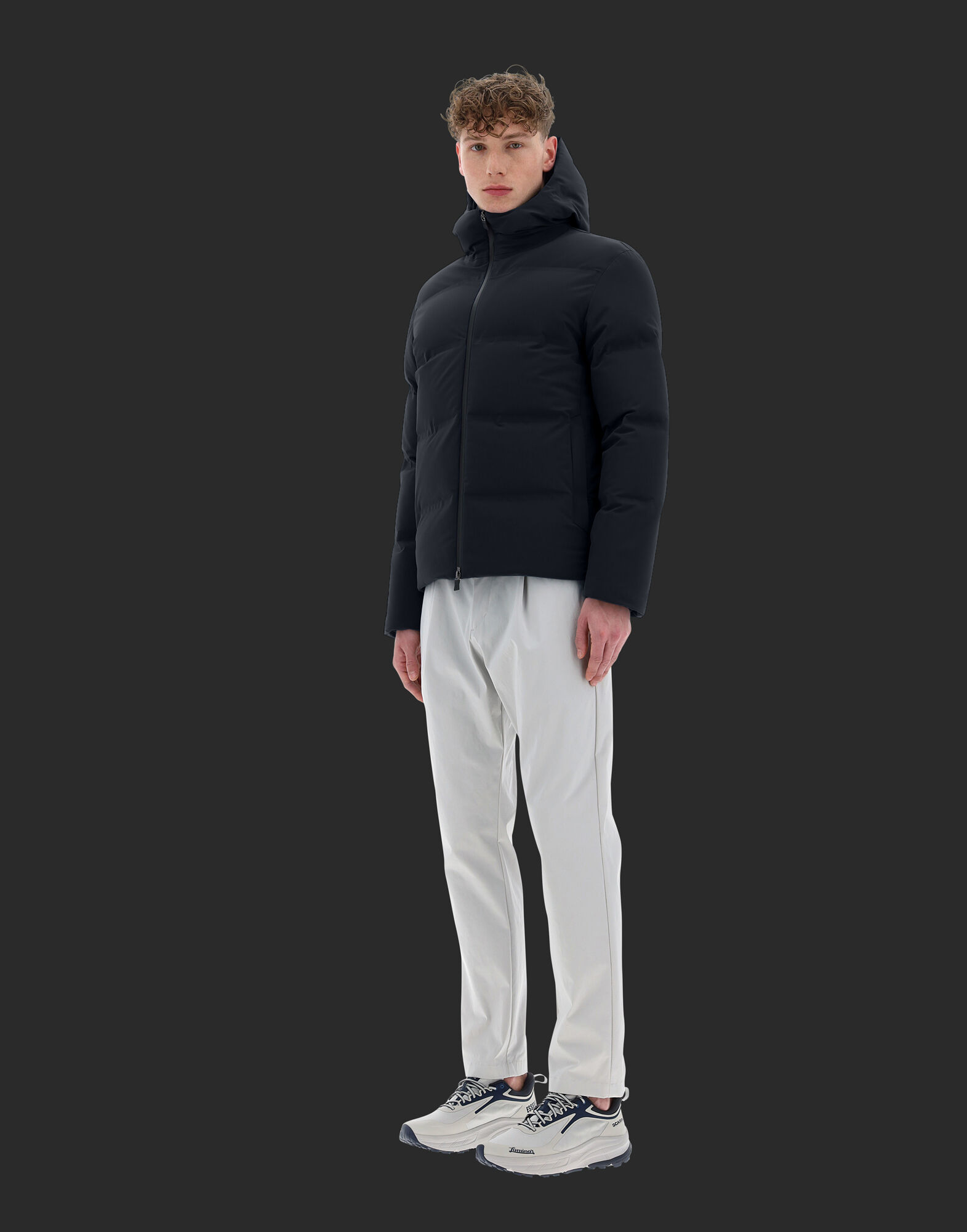 メンズ GIUBBOTTO HERNO LAMINAR UOMO ダークブルー | Herno® (ヘルノ)