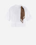 Herno SUPERFINE COTTON STRETCH T-SHIRT WITH SCARF White JG000203D520031000