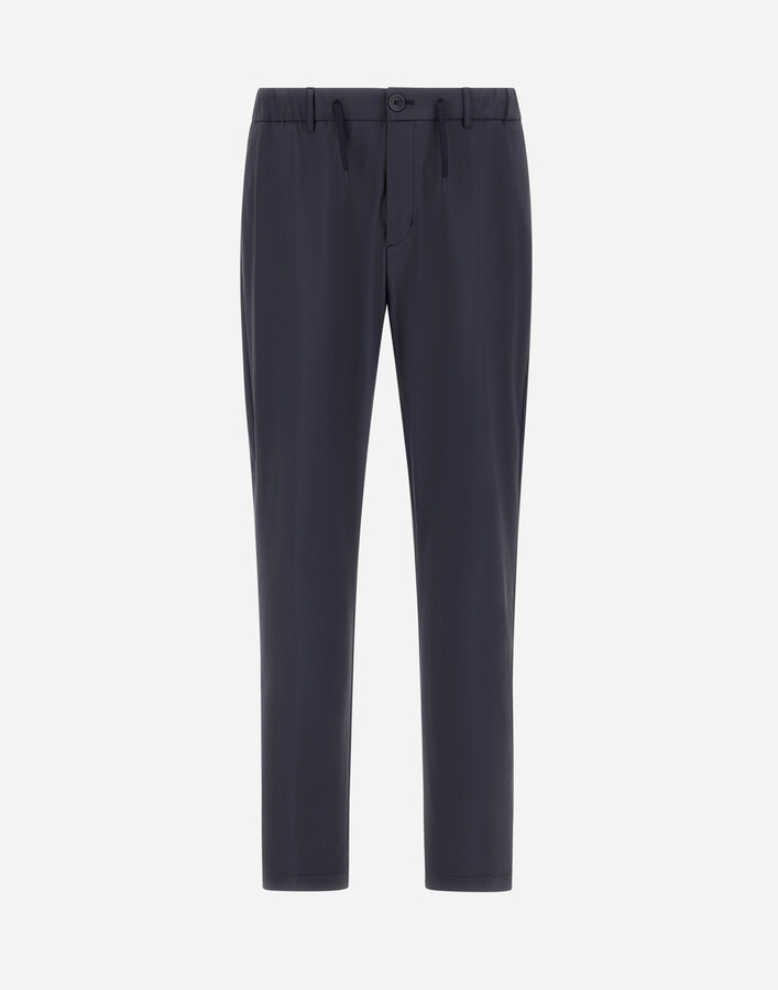 Herno TROUSERS IN WRINKLED STRETCH NYLON Navy Blue PT000162U12781S9200
