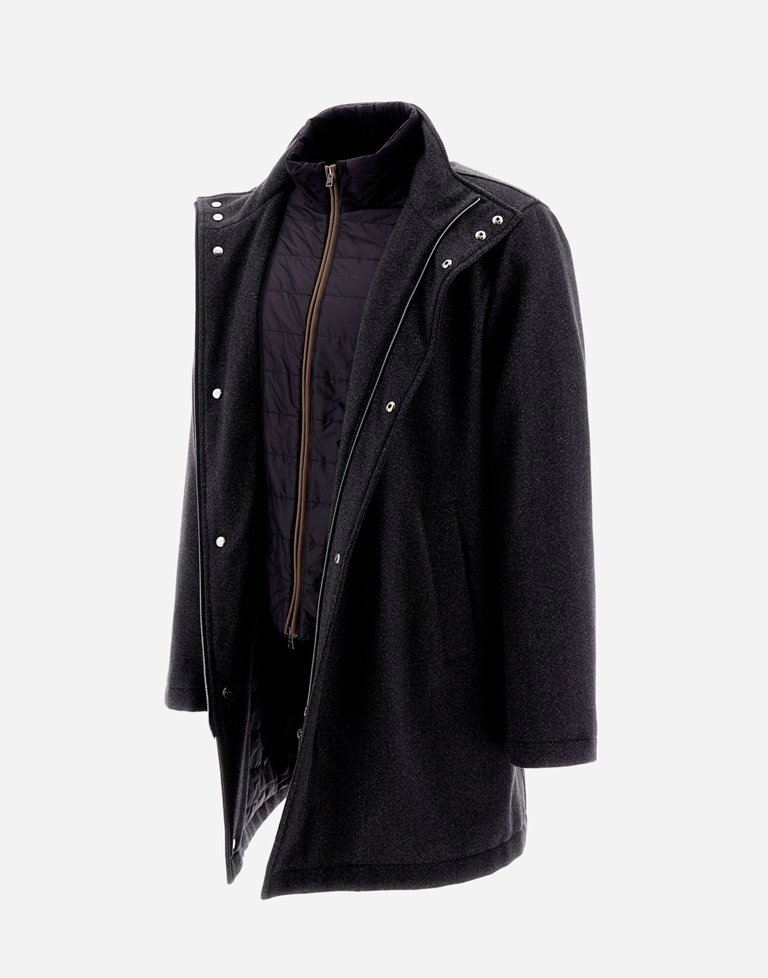 PALETOT EN TWEED DE LAINE en Gris pour homme Herno