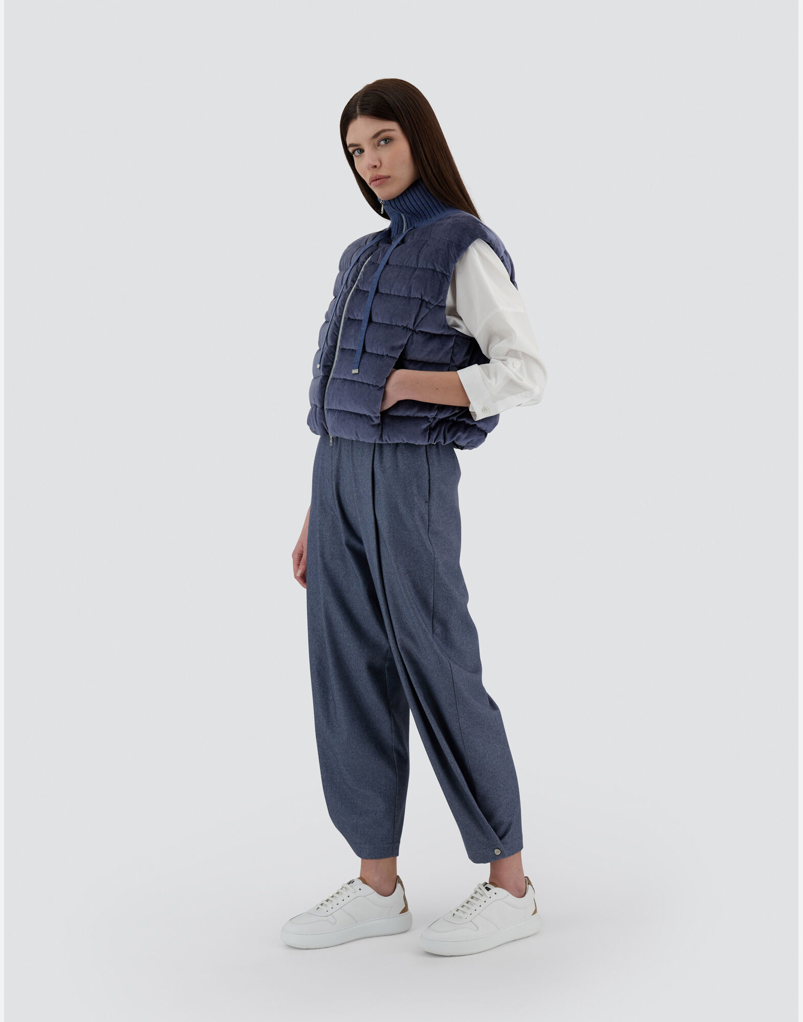【送料込】HERNO ダスティベルベット RESORT ベスト レディース ダスティベルベット RESORT ベスト Denim | Herno
