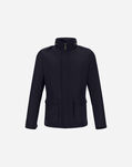 Herno BYRON FIELD JACKET WITH ALCANTARA Blue FI0061U120109201