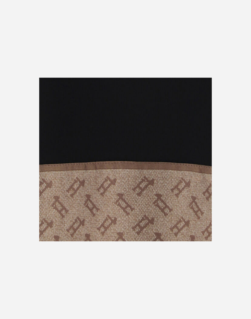 Women S T Shirts In Black Superfine Cotton Stretch T Shirt With Length Sleeves And Foulard Herno