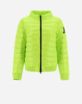 Herno QUILTED BOMBER JACKET IN GLOSS Neon Yellow PI001678D122203070