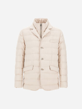 BLAZER EN LAINE, VISCOSE ET SUEDE EFFECT