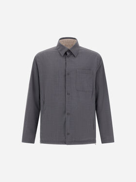SURCHEMISE RÉVERSIBLE EN LAINE FROIDE STRETCH ET NYLON STRETCH
