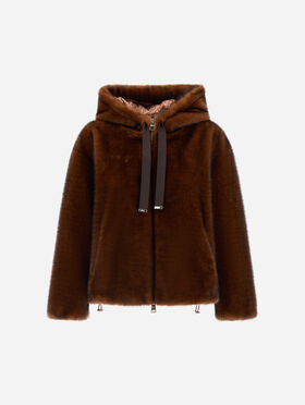 BOMBER EN MELANGE ALTERNATIVE MINK FUR