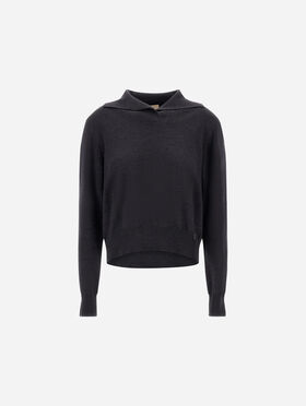 PULL EN LAINE À POINT JERSEY