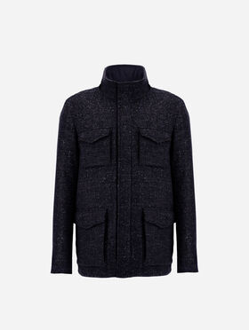 FIELD JACKET RESORT EN LAINE BOUCLETTE ET DAIM MICROFIBRE