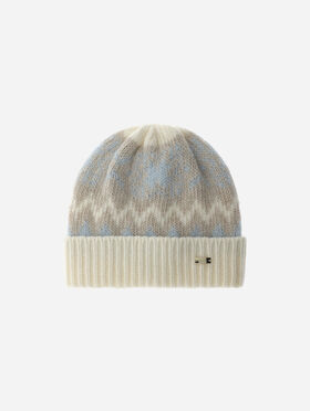 GORRO BEANIE DE MOHAIR CON MOTIVO NORUEGO