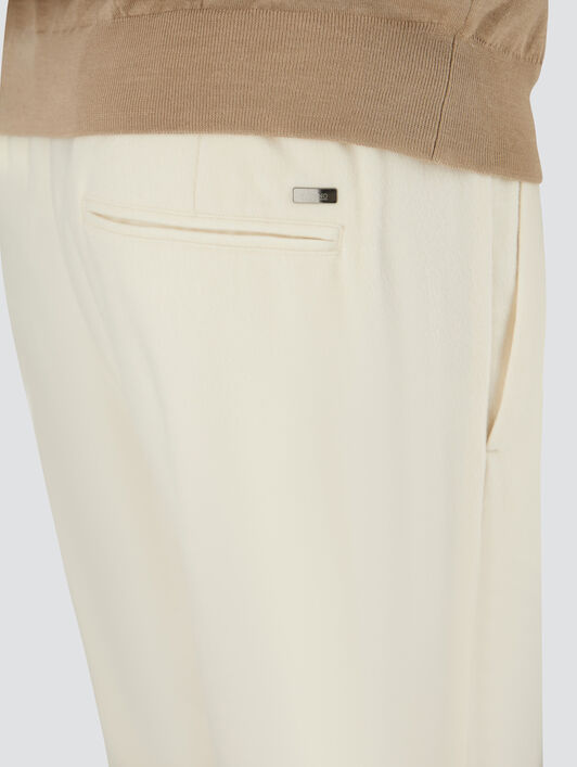 HOSE RESORT AUS MÉLANGE-FLANELL AUS EINER WOLLMISCHUNG