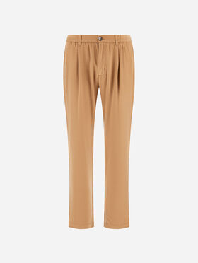 PANTALONES RESORT DE FRANELA JASPEADA DE MEZCLA DE LANA