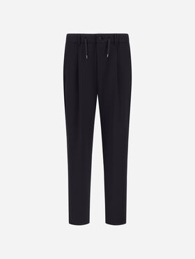 PANTALON EN TISSU STRETCH EFFET COTON
