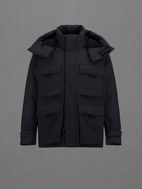 PARKA COURTE LAMINAR EN DUVET STRETCH