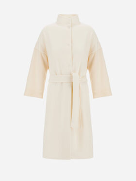 MANTEAU RESORT EN TISSU DOUBLE DE LAINE