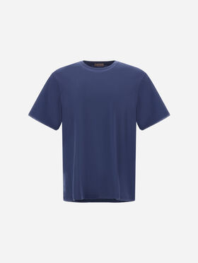 RESORT T-SHIRT IN LIGHTWEIGHT COTTON JERSEY AND STRETCH NYLON