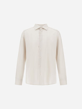 CHEMISE EN TISSU LÉGER DE LAINE ET CACHEMIRE