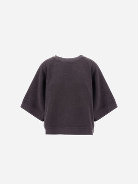 SWEATSHIRT RESORT AUS BAUMWOLLE UND LUREX