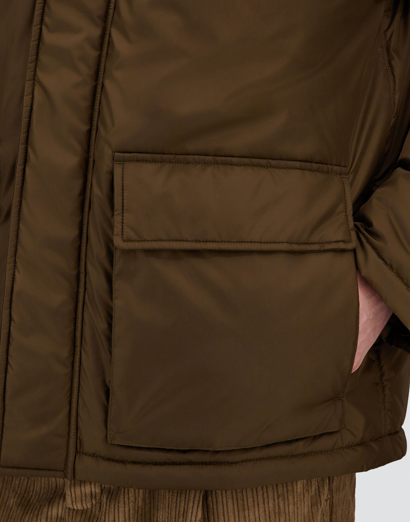 PARKA COURTE EN NYLON CHAMONIX ET MÉLANGE DE COTON CIRÉ