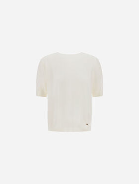 T-SHIRT EN LAINE EXTRAFINE POINT JERSEY