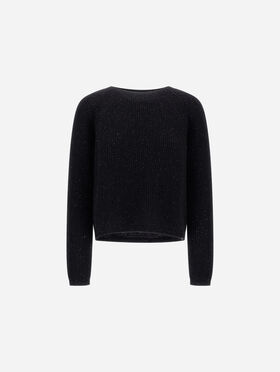 PULL EN MOHAIR À CÔTES ANGLAISES