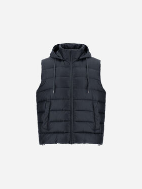GILET RESORT EN NYLON ULTRALIGHT ET DAIM MICROFIBRE