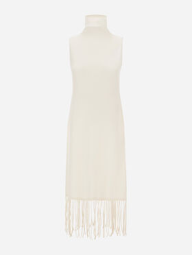 ROBE EN LAINE ET CACHEMIRE AU POINT JERSEY