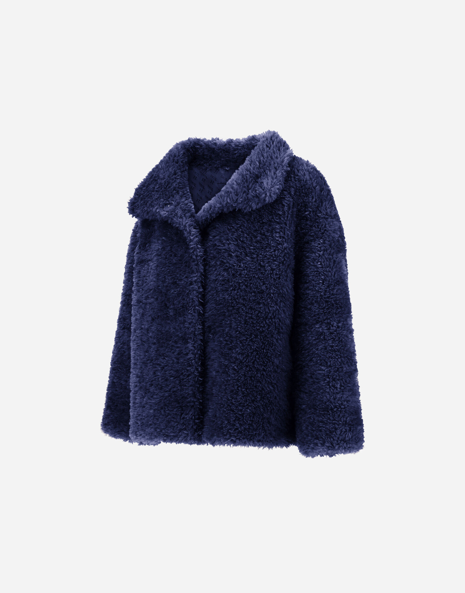 VESTE COURTE EN FOURRURE SYNTHÉTIQUE BOUCLÉE