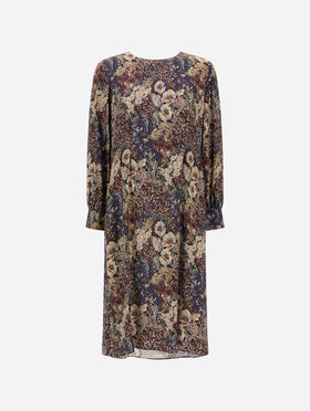 ROBE EN SATIN À IMPRIMÉ FLORAL