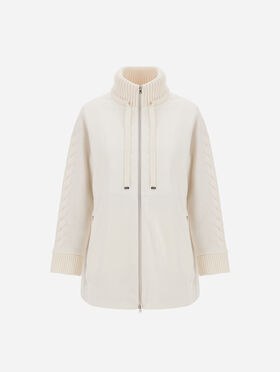 MANTEAU RESORT EN SOIE ET CACHEMIRE