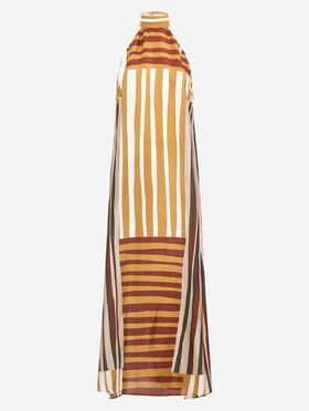 VESTIDO RESORT DE SEDA CON TRAMA BRILLANTE