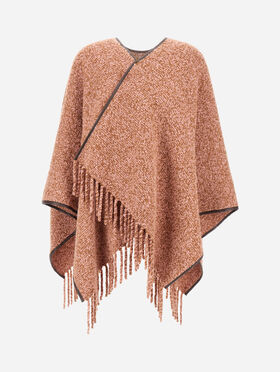 PONCHO EN LAINE D’ALPAGA BOUCLÉE